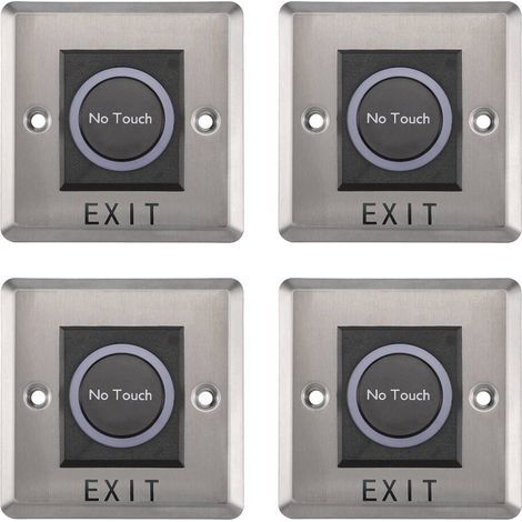 4X Capteur Infrarouge Interrupteur Aucun Contact Sans Contact Interrupteurs Bouton de Sortie Du Déclencheur de Porte avec Indication DEL (1/2)