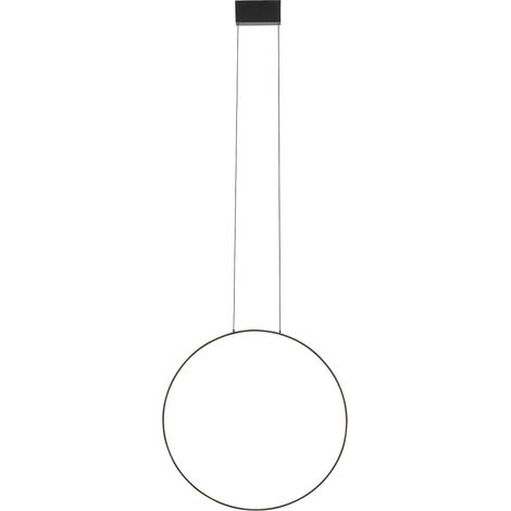 Suspension LED anneau noir 60cm 3000K Circolo M Nowodvorski (1/5)
