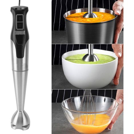 [Batidora de mano] Batidora de mano multifuncional 4 en 1 con 1000 W de potencia para batidos y purés – ABS, 1556 g, con 4 componentes (1/5)