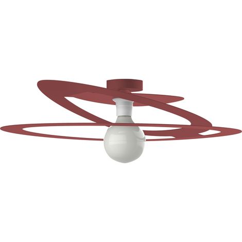 LUMICOM DILATE Plafoniera, 1X E27, max 42W, metallo, rosso cowhide, D.60cm