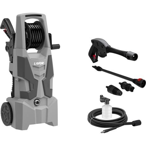 Lavor Rondella ad alta pressione Run Extra 145 GL con avvolgitore, potenza 150 bar Max, portata 420 l/h Max, motore 1900 W, grigio (1/5)