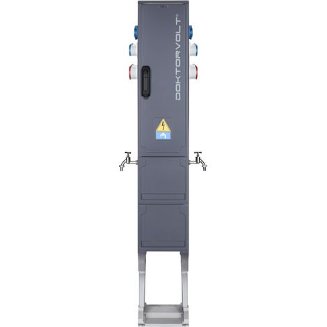 Colonne camping 400 V 230 V avec raccordement eau Doktorvolt