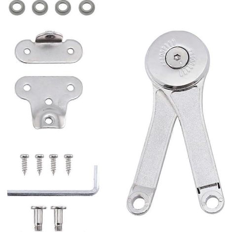 Barre de support pour placard avec kit de fermeture amortie de couvercle rabattable (1/5)