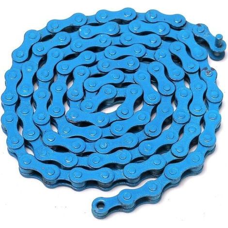 1/2 x 1/8 Zoll 96 Glieder Singlespeed Bunte Fixie-Kette MTB BMX Rennrad - Himmelblau (1/5)