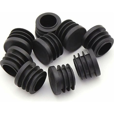 Bouchon Pied de Chaise,Bouchon en Plastique Rond,30 pièces Bouchon d'extrémité de Tube Noir Bouchon de Chaise Glisse Rond Embout de Protection de Meubles Chaise/Jambe Tuyau Couvercle Insert ( (1/5)