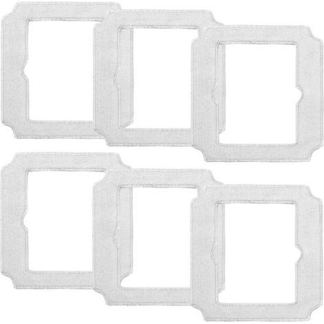 6 pièces chiffon de nettoyage pour ECOVACS Winbot Mini, W-CC02-0012 Robot aspirateur pièce de rechange, Accessoires de rechange de Chiffon lavable en microfibre (1/4)