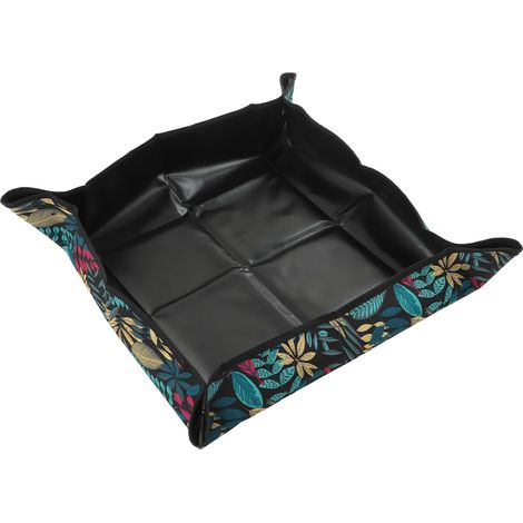 Tapis de rempotage pliable en tissu Oxford pour fleurs, bonsaïs et plantes succulentes, idéal pour l'entretien des plantes d'intérieur et d'extérieur (vert). (1/5)