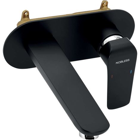 Novaservis Nobless Tina - Miscelatore ad incasso per lavabo, con corpo incasso, nero opaco 38200,5
