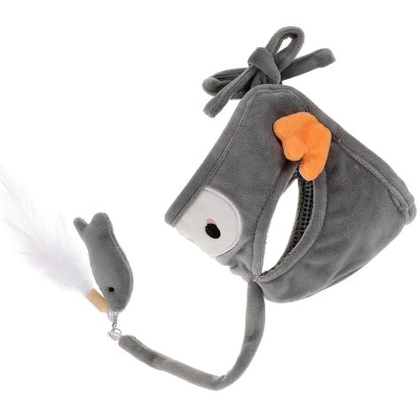 Interactive Cat Hat with Feather for Entertainment, Indoor Use, Stimulates Curiosity (1/5)