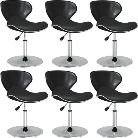 Esszimmerstühle 6 Stk. Schwarz Kunstleder vidaXL (1/5)