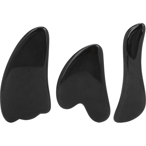 Kit de planche de raclage corporel professionnel en obsidienne, outil de massage facial portable pour thérapie de bien-être (1/5)