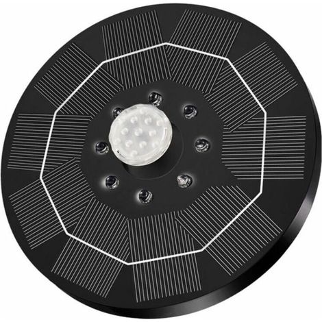 Solarbetriebene Tauchpumpe, Solarbrunnen, Steingartenpool im Freien, schwimmender Brunnen, Energiespeicher mit 3-W-LED-Beleuchtung (1/5)
