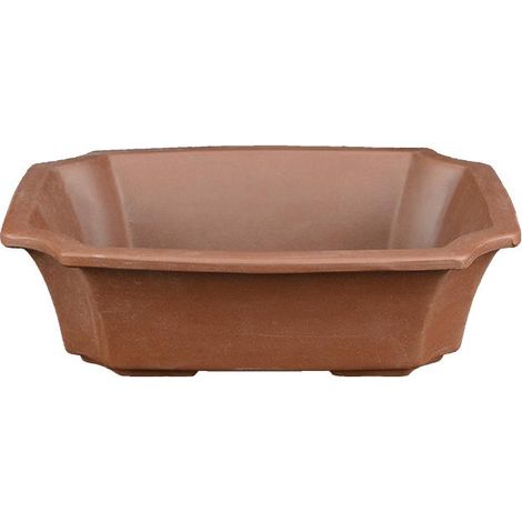 Vaso per bonsai rettangolare in gres 17,5x14x5 cm - YM51