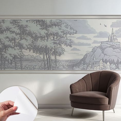 Tapete Selbstklebend - abwaschbar - trendige Wanddeko - elegant Fototapete Märchenhafte Landschaft 250x104 cm (1/5)