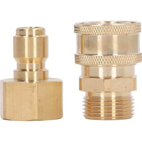 Nettoyeur haute pression 5000PSI adaptateurs tuyau machine lavage raccord femelle mâle M22x1,5mm filetage femelle bouchon mâle connecteur (1/5)
