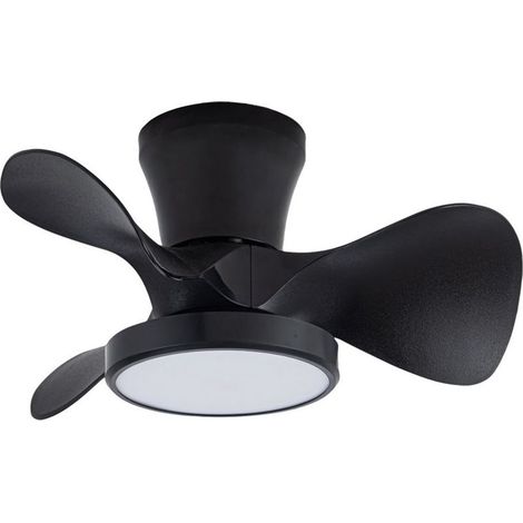Ventilateur de plafond LED noir Moll avec lumière intégrée 20 W, 1900 lm, réglage CCT et variateur inclus (1/5)