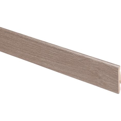 Battiscopa Liscio in MDF per Laminato Rovere Beige Mm 58 x 14X2400 H 10
