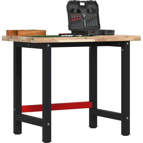 Werkbank 100x60x83 cm Massivholz Akazie Rechteckig