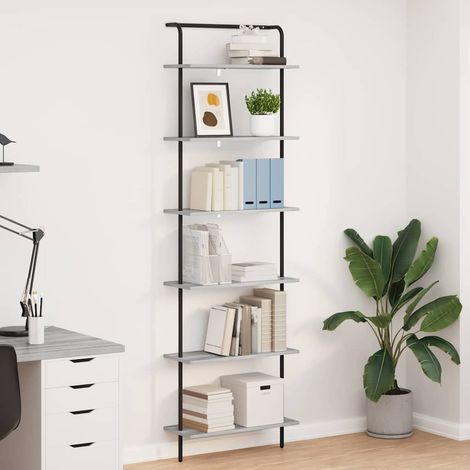 Bücherregal Graues Sonoma 60 x 24 x 203 cm Holzwerkstoff
