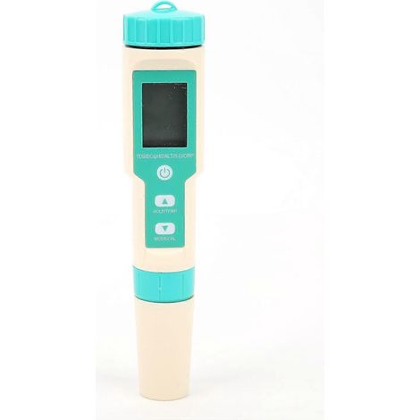 Stylo de test de qualité de l'eau C-600 7 en 1 : pH, TDS, température, conductivité électrique, salinité, densité, potentiel redox – appareil de mesure pour aquariums