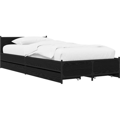 Estructura de cama con cabecero Roble Negro 80 x 200 cm vidaXL (1/5)
