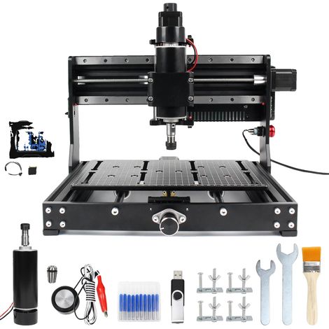 CNC-Graviermaschine, GRBL-Steuerung, 500W Spindel, 2 in 1 Fräsmaschine, Berührungssteuerung, Kein Laser (1/2)