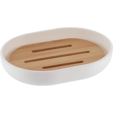 Ovale seifenschale ps bambus - weiss bambus - Tendance