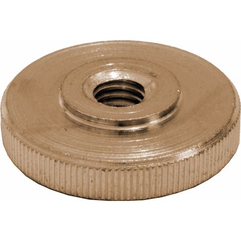 Reidl DIN 467 Rändelmuttern, flache Form, M 5, Messing blank (1/2)