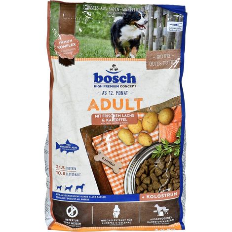 Bosch Trockenfutter für Hunde Adult 3 kg mit Lachs & Kartoffel Trockenfutter (1/4)