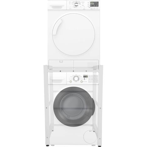 CLP – Étagère pour machine à laver – Construction métallique – Capacité de charge 300 kg – Dimensions 105 x 75 x 62 cm – Pieds réglables en hauteur