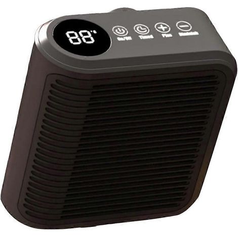Mini ventilateur chauffage multifunctional mural wall socket petit appoint maison noir prise UE (1/5)