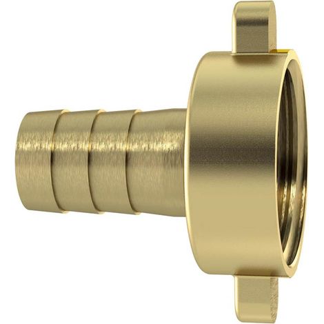 2/3 Raccord de tuyau G 1 x 13 mm, écrou de trop-plein plat, finition légère en laiton vierge (1/3)