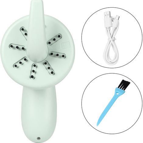 Aspirateur balai mini sans fil rechargeable USB, portatif et de bureau, nettoyeur à main pour maison, vert (1/5)