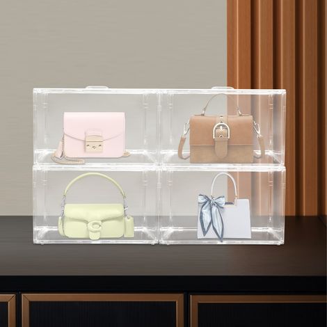 Clear Handbag Storage Organizer Stackable Storage Display Boxes for Handbag (1/5)