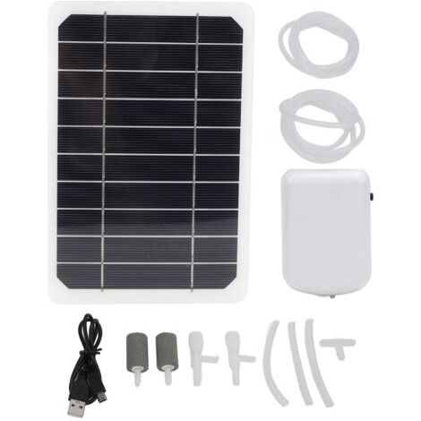 QORVA
-Aérateur d'étang solaire 2000 mAh Rechargeable Faible bruit Résistant à l'eau Oxygénateur d'étang solaire pour aquariums Hydroponie,DUBUNS