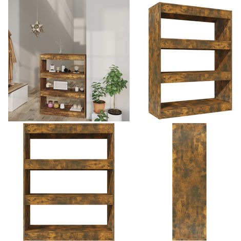 Bücherregal/Raumteiler Räuchereiche 80x30x103 cm Holzwerkstoff - Bücherregal - Holzmöbel - Rauchereiche - Raumteiler - Wohnzimmer Dekoration - Home & Living (1/5)