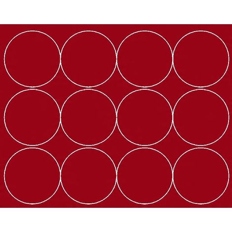 Autocollants ronds de 12 cm, 12 pièces, rouge foncé mat