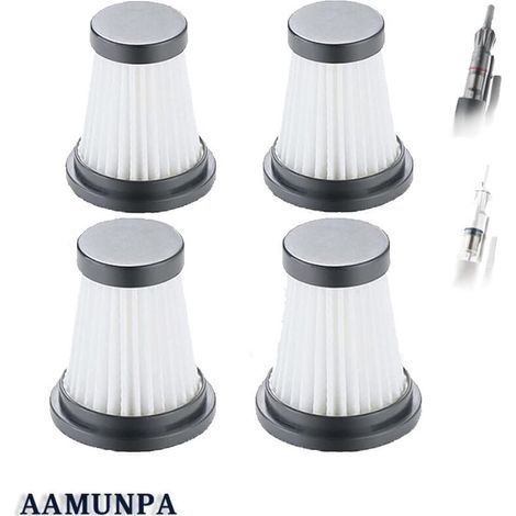 Lot de 4 filtres HEPA de rechange pour aspirateur sans fil pour Moosoo K12 K12 Pro K13, pour Genius Invictus One 1.0 X7 / 2.0, pour accessoires de filtre pour aspirateur à main Foxnovo 13KPA (1/4)