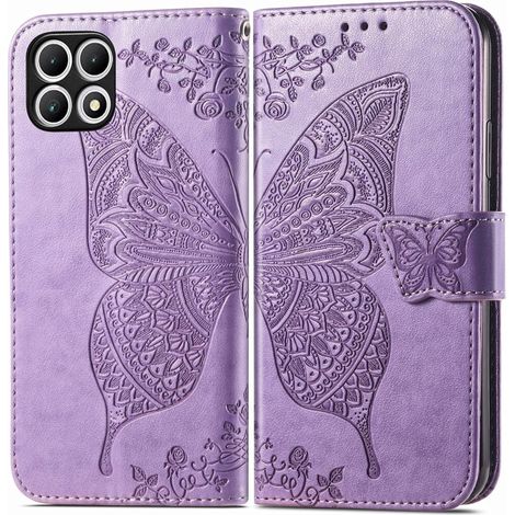 Funda tipo libro para T Phone 2 5G, mariposa, morado (1/4)
