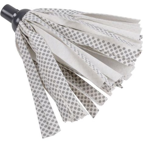 Tête de Balai "Franges Longues Grattantes" 25cm Écru