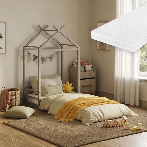Lettino a pavimento Roofy, Grigio, 90x200 con materasso, Vitalispa (1/5)