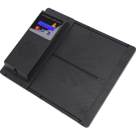 Porte Automatique pour Poulailler USB Ouverture Horizontale avec Minuterie Noir (1/5)