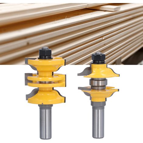 Verstellbares Massivholz-Türmesser (2-teilig), Schranktürblattmesser, Holzfräser-Set mit 1/2-Zoll-Griff, Türrahmen-Zapfenmesser (1/5)