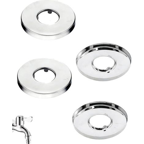 Rosace Mitigeur Douche Acier Inoxydable, 4 Pièces Rosace Mitigeur Douche, Pour Robinet De Douche, Robinets Muraux D'eau Chaude Et Froide, Cuisine(26 mmx70 mmx10 mm) (1/5)