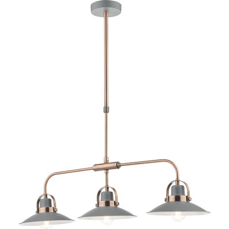 DAR LIDEN - Suspension à barre droite Cuivre graphite, 3x E14 (1/5)