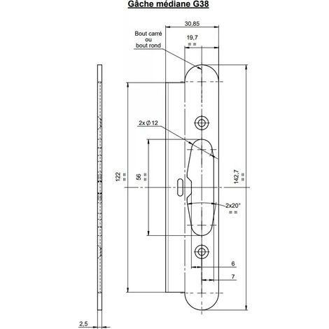 GACH AUTO URG D460 TR31 G38 XBR 31MM BOUTS RONDS INOX