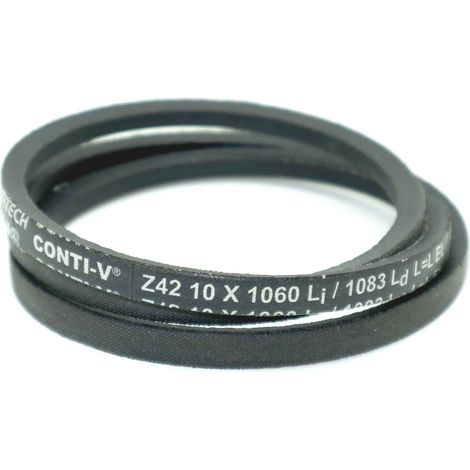 Courroie trapézoidale lisse Contitech Conti V Z42 10 x 1060 Li / 1083 Ld