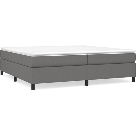 Maison Exclusive - Giroletto a Molle con Materasso Grigio Scuro 200x200 cm Tessuto