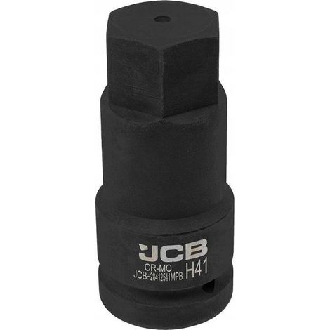 Llave de vaso de impacto JCB de 1" (41 mm) y 6 puntas de acero al cromo-molibdeno. (1/3)
