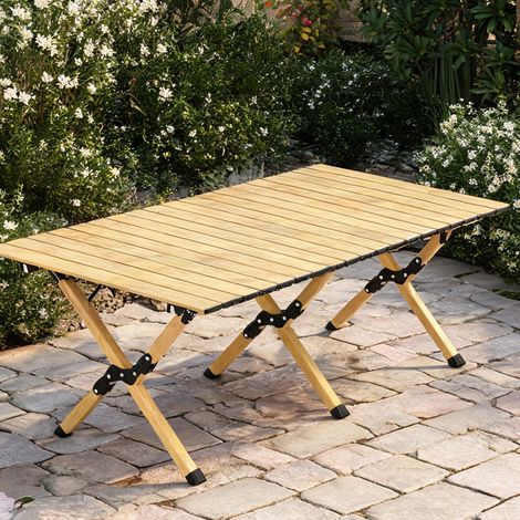 Table de camping pliante eiche en aluminium 117 x 60 x 44 cm (1/5)